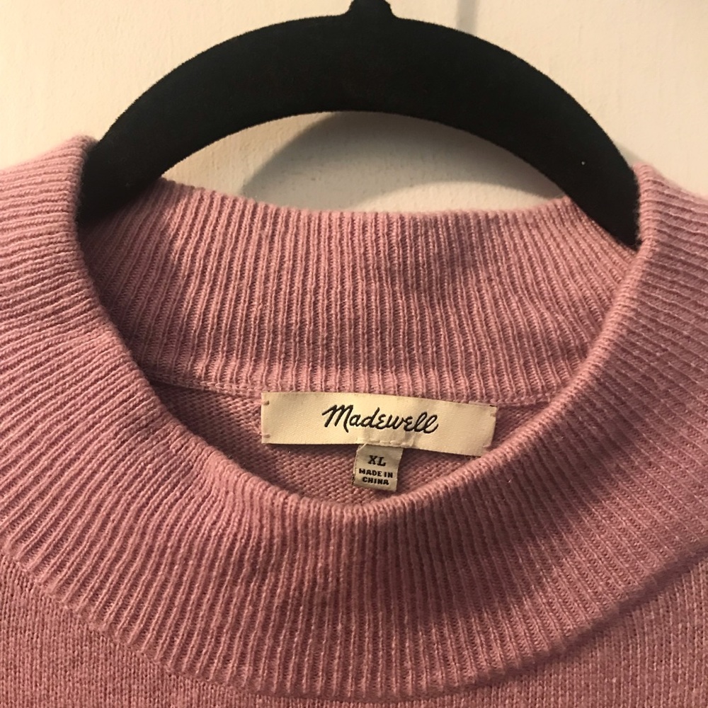 Madewell purple mock turtle neck sweater XL